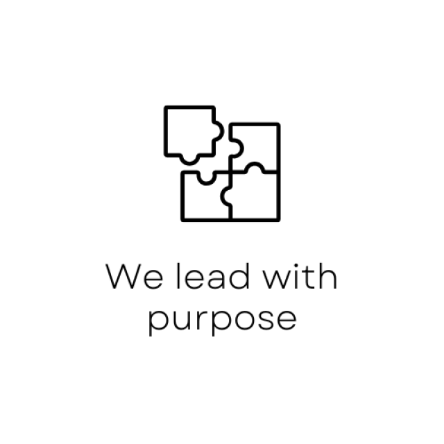 We lead with purpose